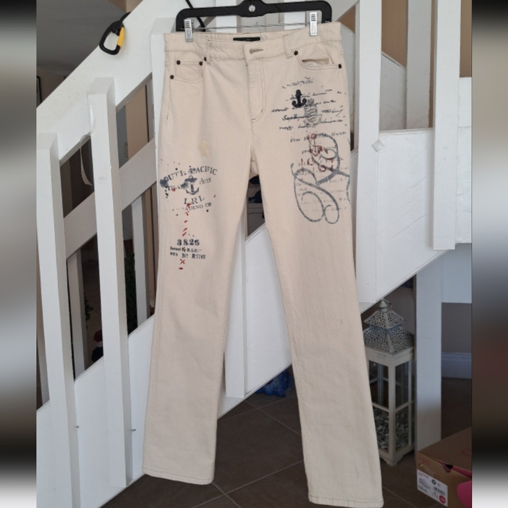 Ralph Lauren Crean Color Nautical Inspired Jeans sz10 EUC